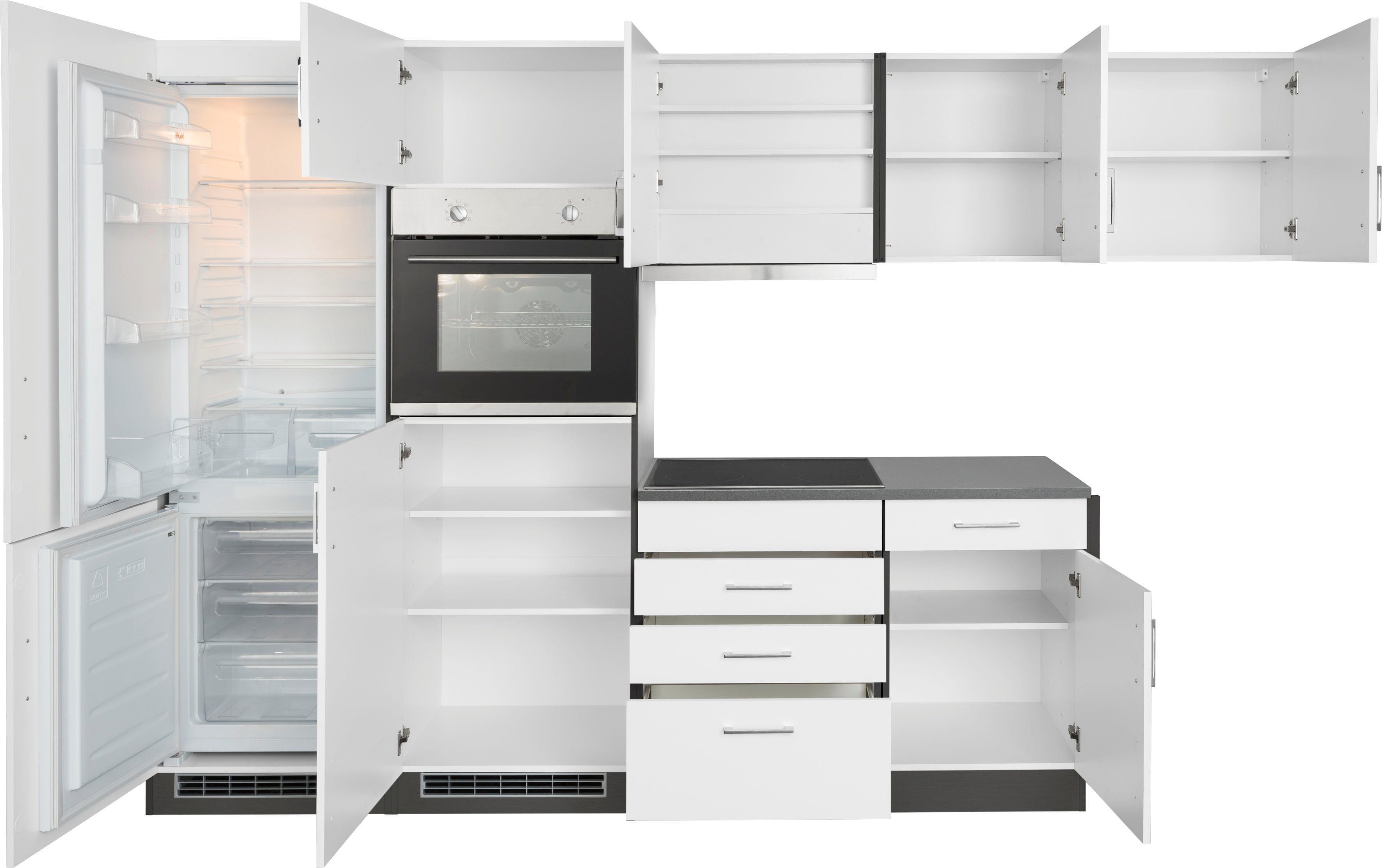HELD MÖBEL Winkelküche Paris, Stellbreite 290/220 cm, wahlweise mit Induktionskochfeld