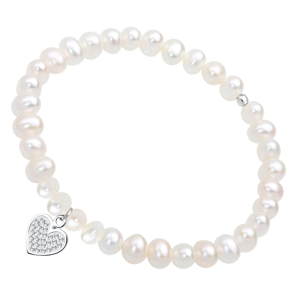 Elli Elli Bracelet Herz Perle Kristalle 925 Silber Bracelet