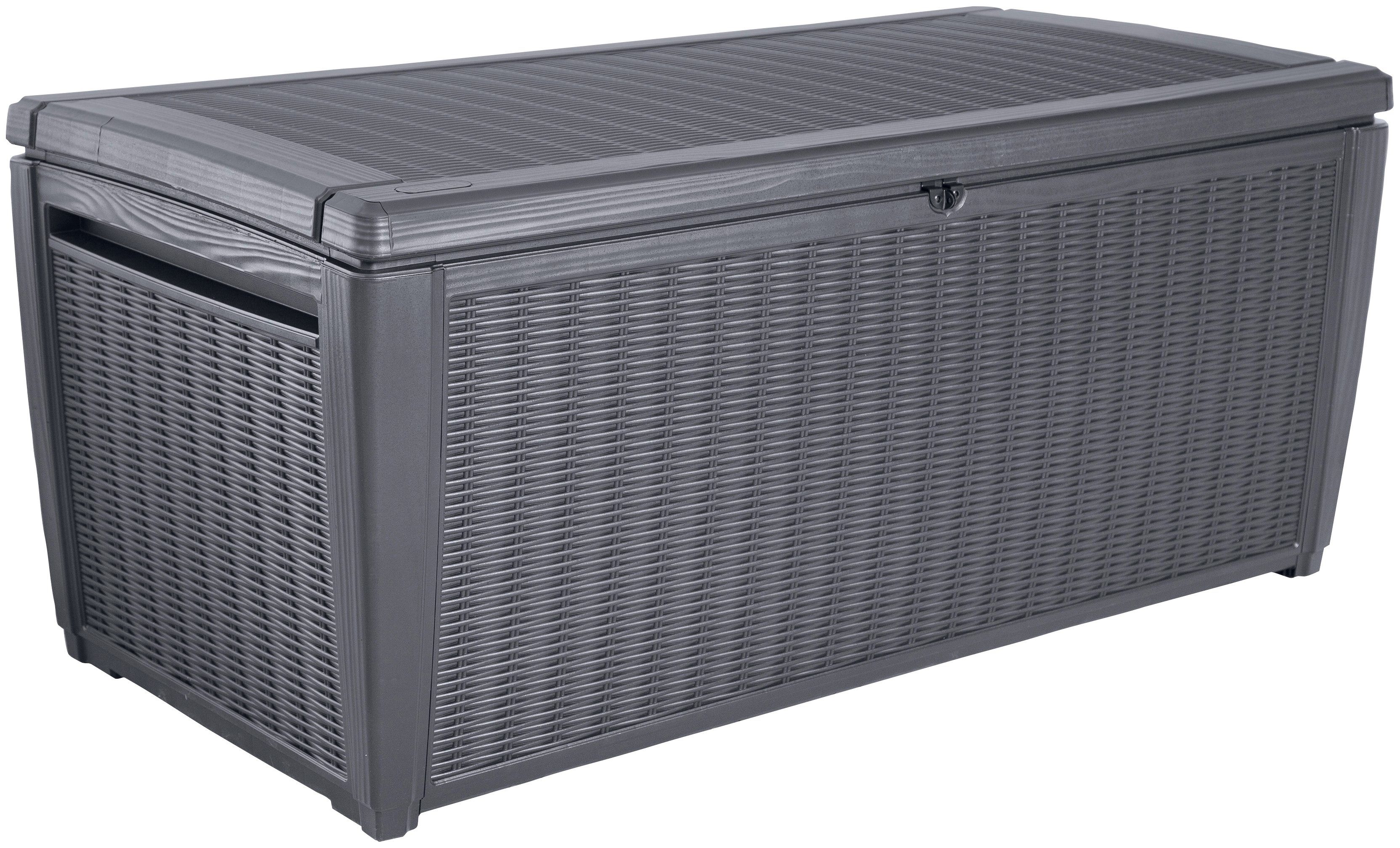 Keter Kissenbox Sumatra Box Rattan, anthrazit, ca. 145x72x64 cm