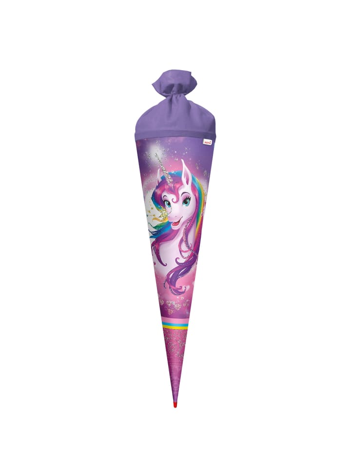ROTH Schultüte groß Einhornportrait 70 cm, Glitter in Rosa günstig kaufen onesize