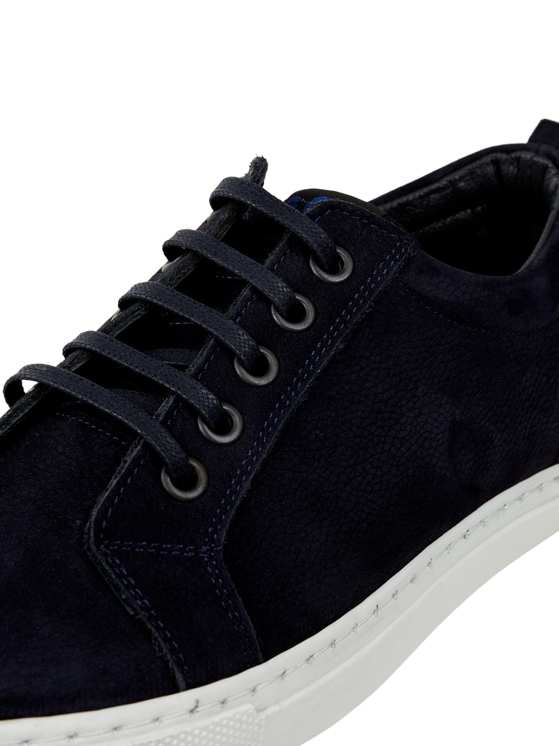 Sneaker aus Veloursleder in dunkelblau