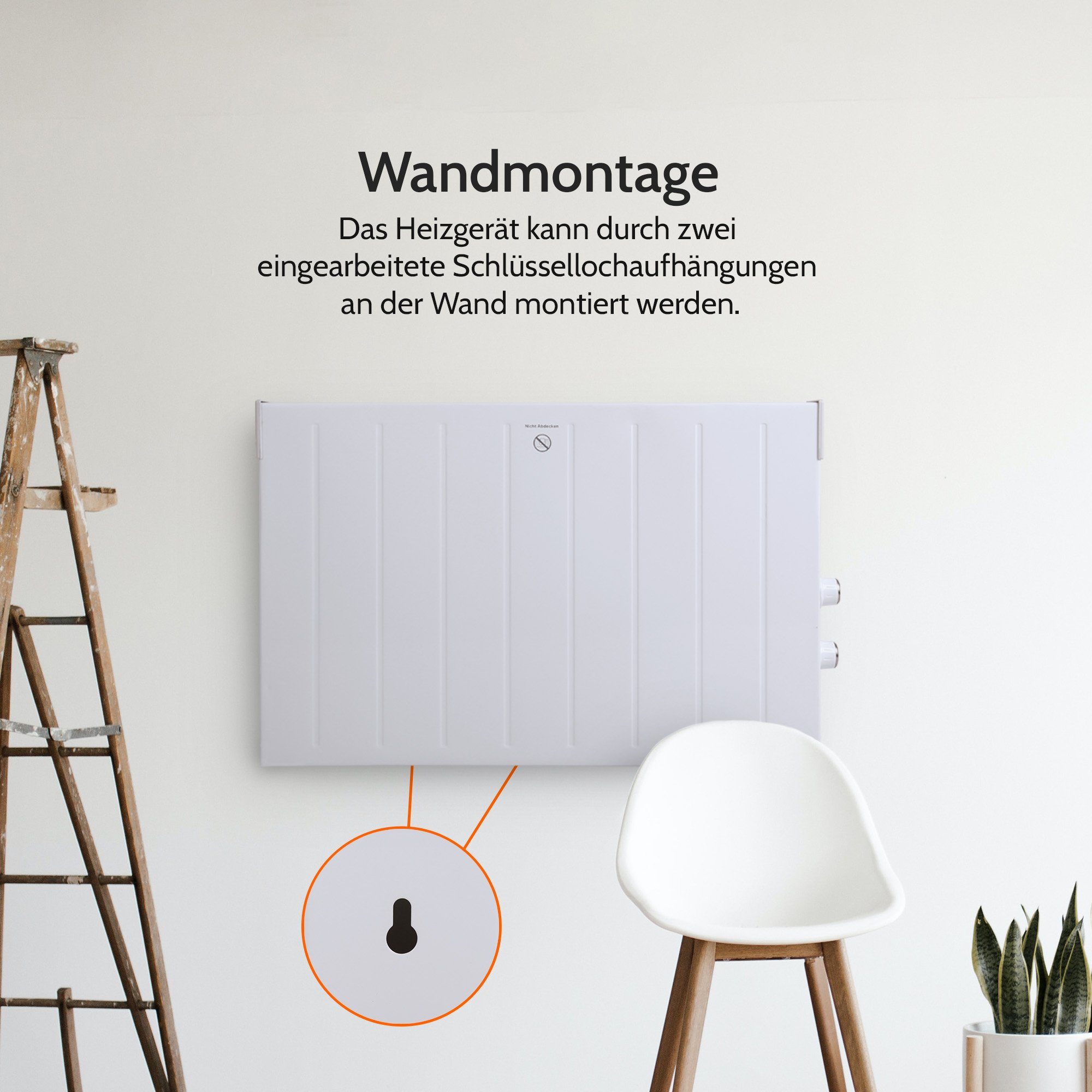 Bestlivings Konvektor Telewelt Heizkörper 9 Stufen - XL, 2500 W, Elektroheizung - Heizung elektrisch, Heizkörper Heizgerät Thermostat