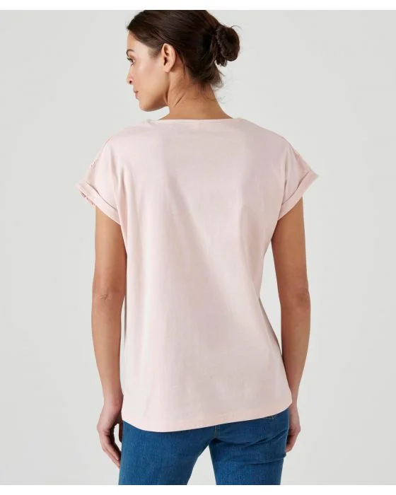 Tee-shirt détails broderie anglaise