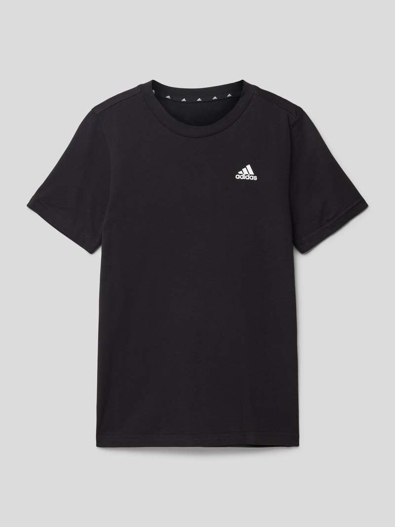 T-Shirt mit Label-Print in schwarz