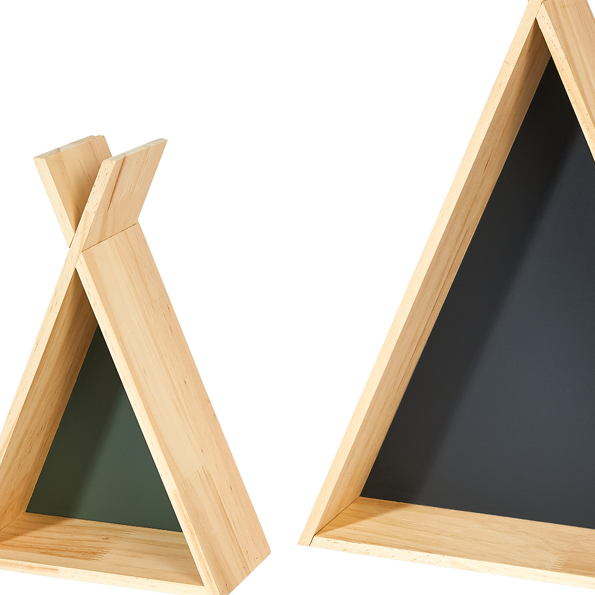 2 Wandregale in Tipi-Optik
