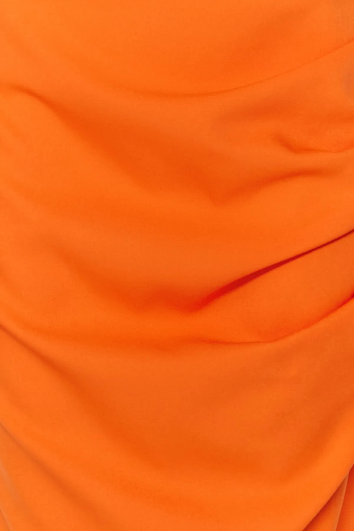 Trendyol Collection  Orange drapiertes, detailliertes Midi-Elegantes Abendkleid TPRSS23EL00543