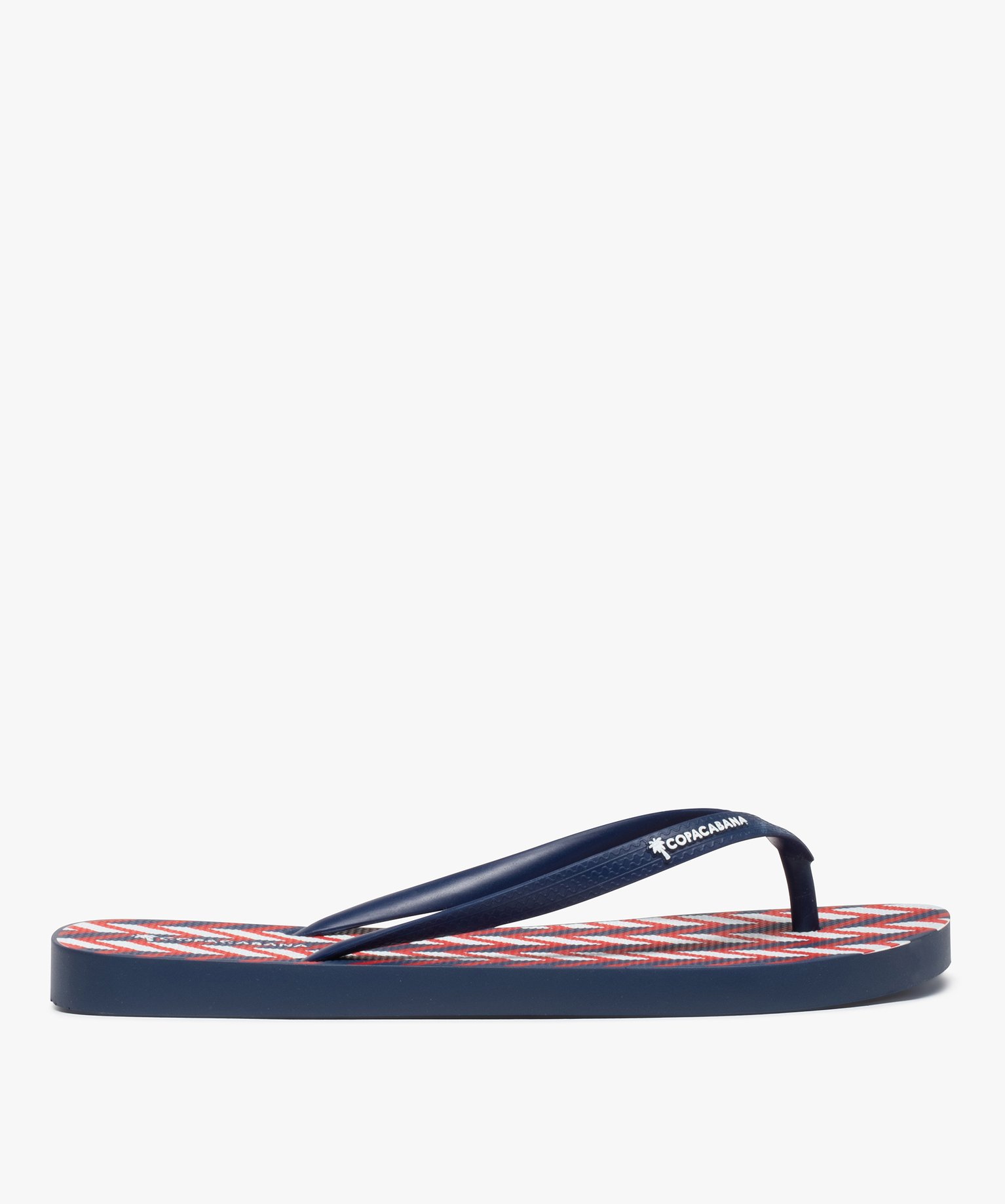 Tongs femme à motifs graphiques - Copacabana bleu | GEMO
