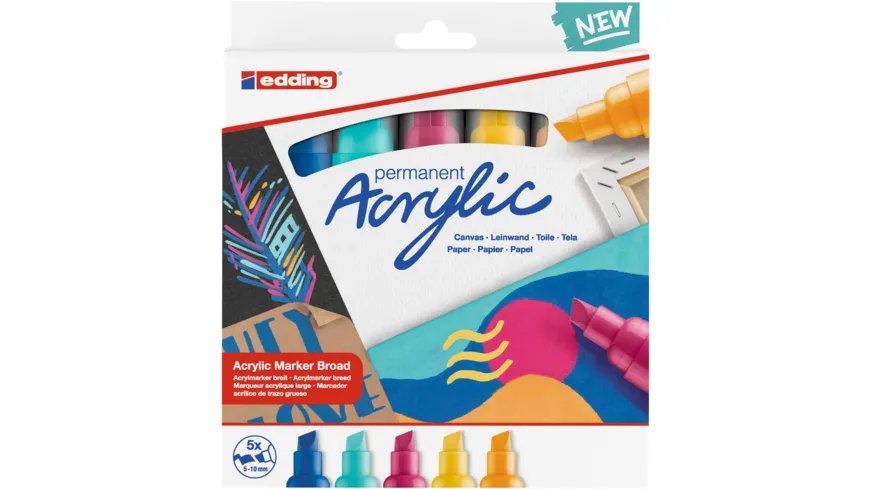 edding Acrylmarker 5000 5er-Set breit abstract abstract