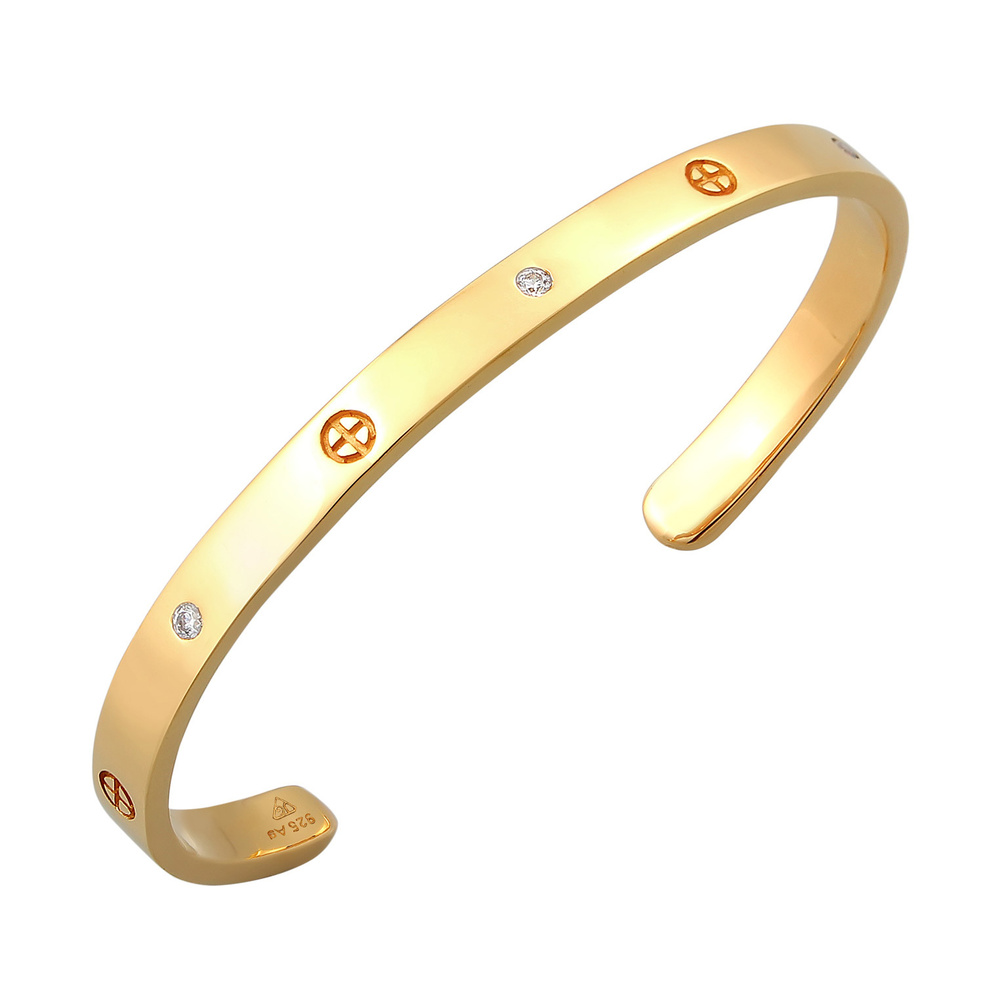 Elli PREMIUM Elli PREMIUM Bracelet Femmes anneau de bras géo croix minimaliste avec cristaux d Bracelet