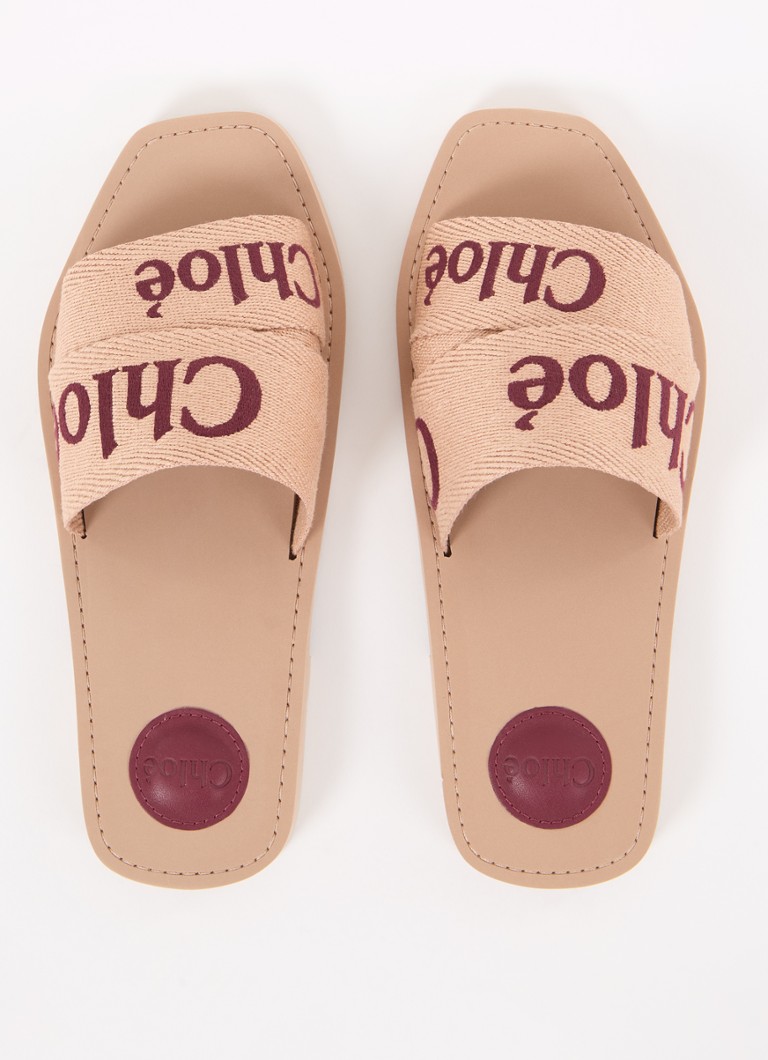 Chloé Woody papuča s printom logotipa
