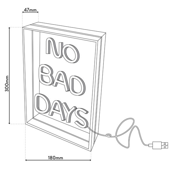 LED-Schild No Bad Days