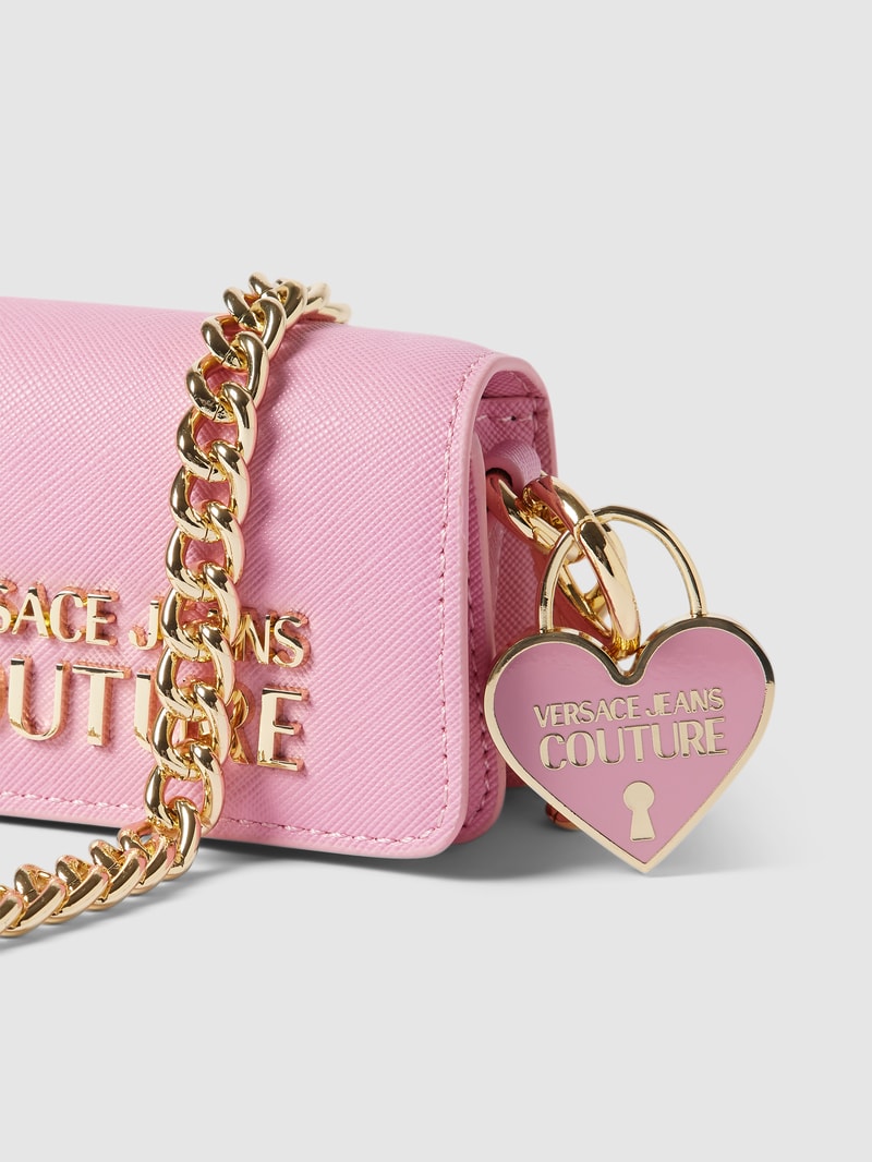 Clutch mit Label-Details in pink