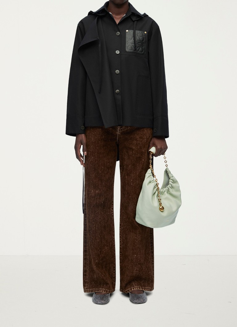 LOEWE parkas med hette og logo