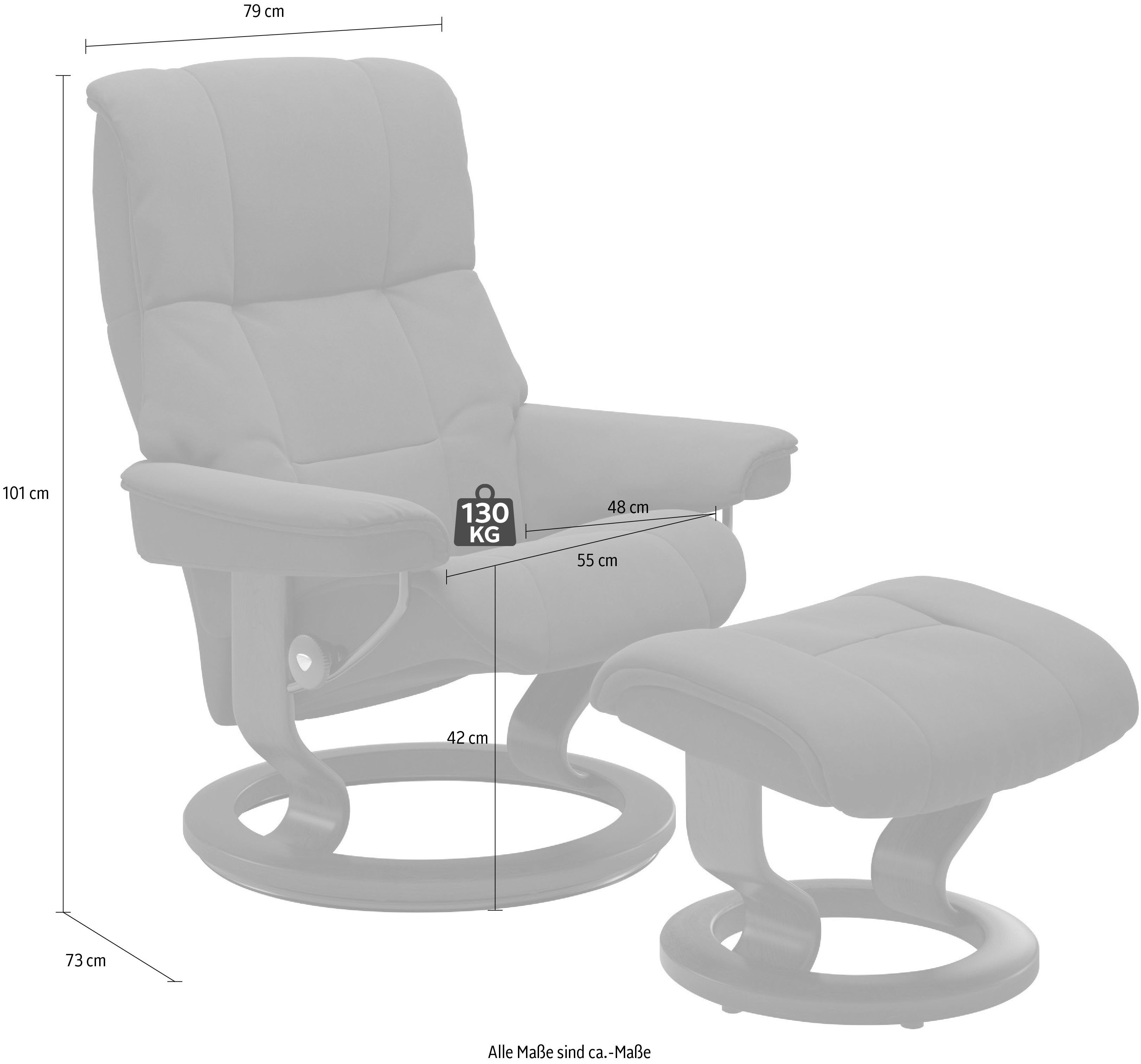 Stressless® Relaxsessel Mayfair, mit Signature Base, Größe S, M & L, Gestell Eiche