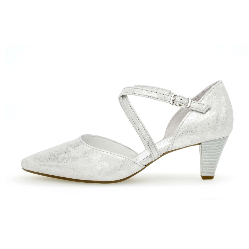 Gabor fashion Spangenpumps silber