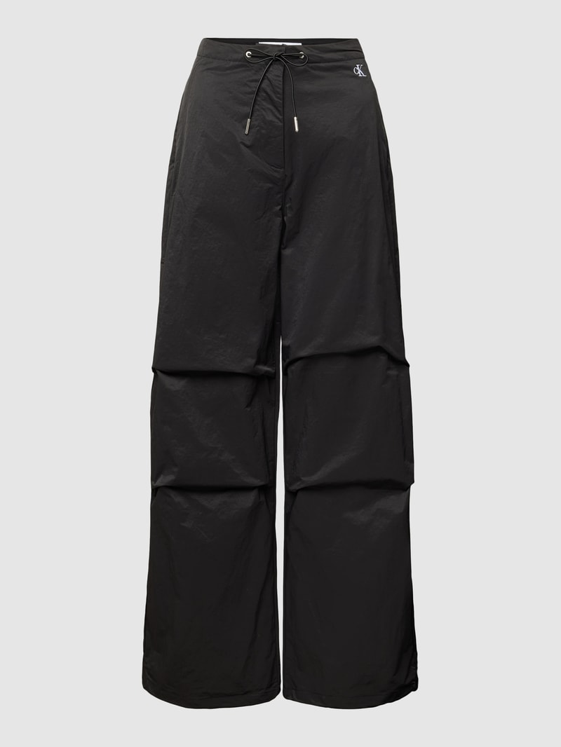 Loose Fit Cargohose mit Kordelzug in black