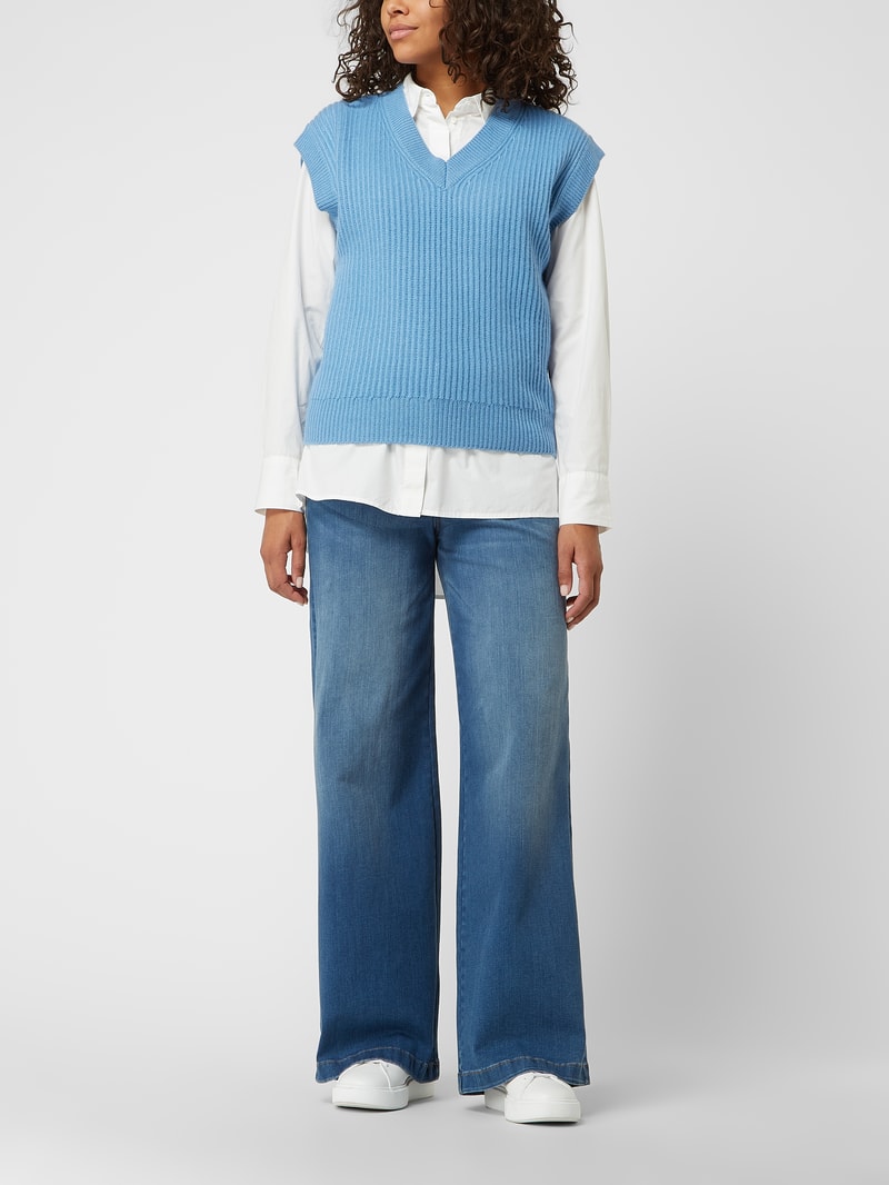 Wide Leg Jeans mit Stretch-Anteil in blau