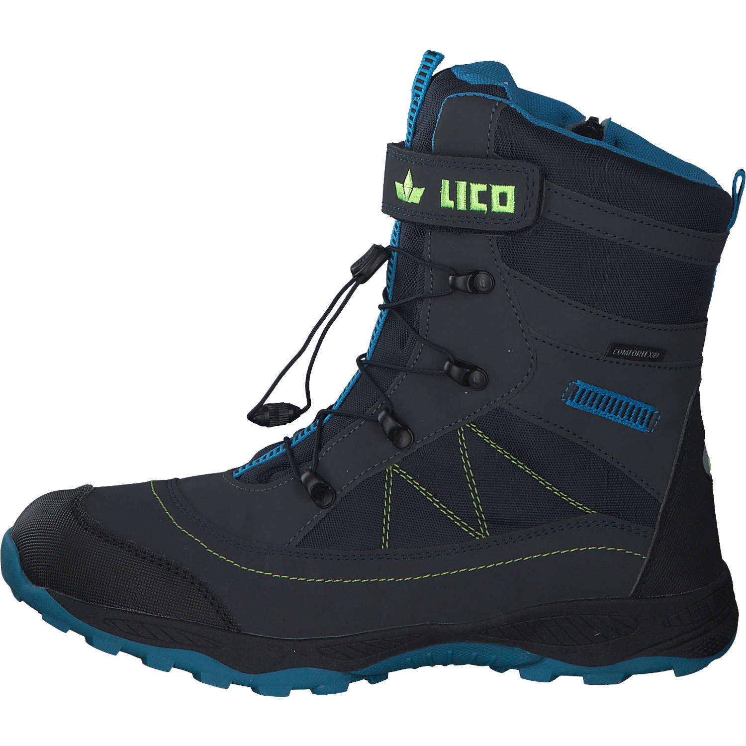 Geka Sundsvall, Winterstiefel, Kinder, marine/blau/lemon