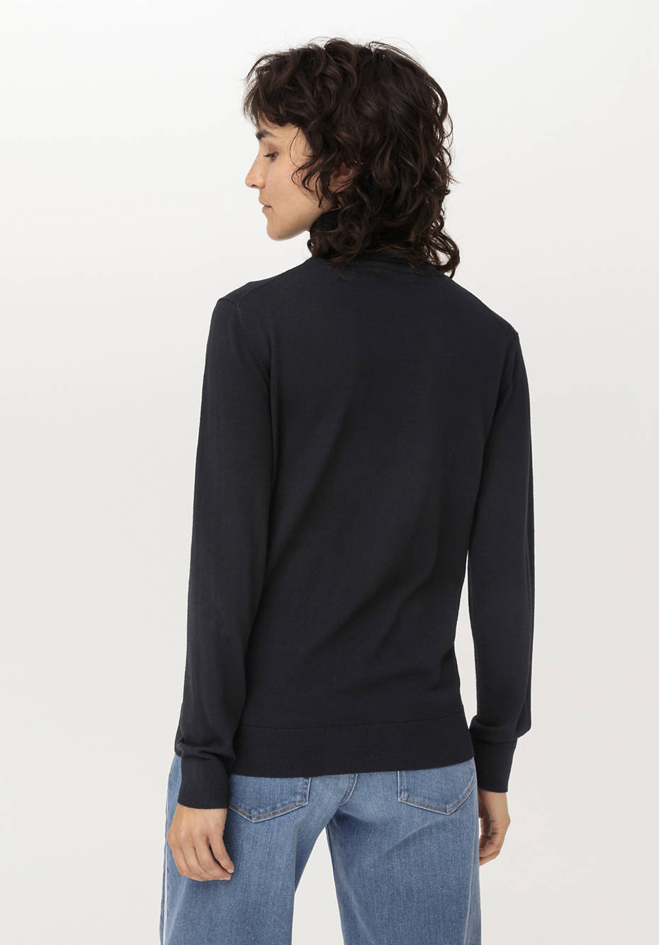 Rollkragenpullover aus reiner Bio-Merinowolle