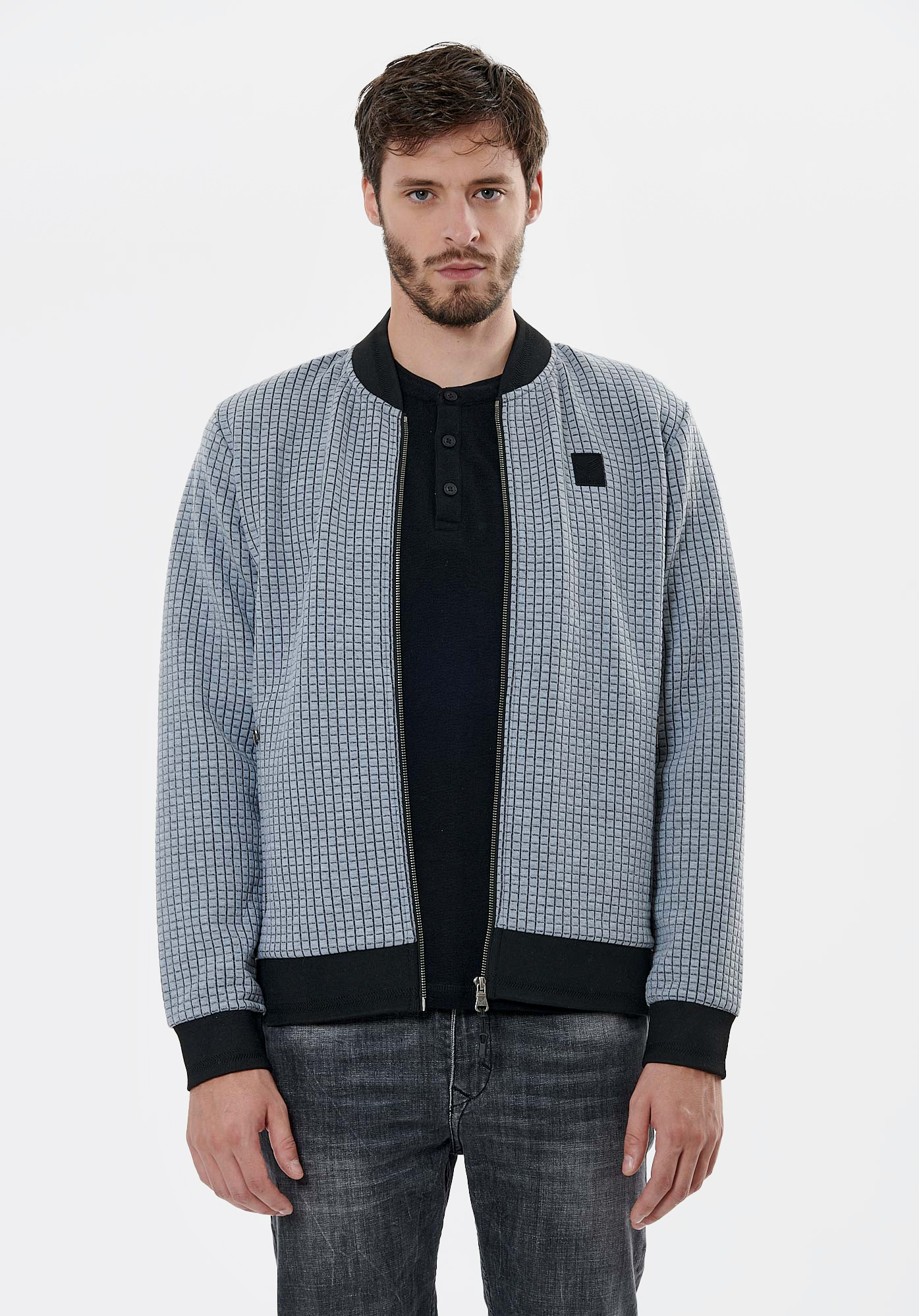TED    Sweat zippé gris homme