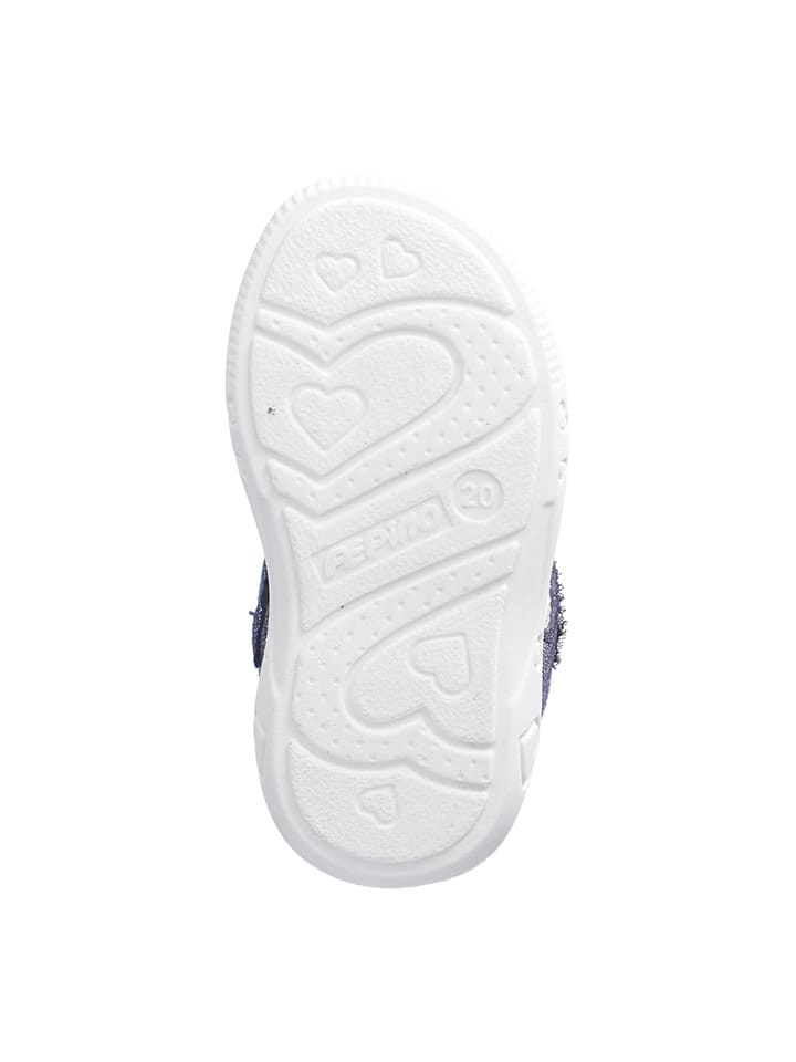 PEPINO Leder-Sandalen in Dunkelblau/ Silber günstig kaufen