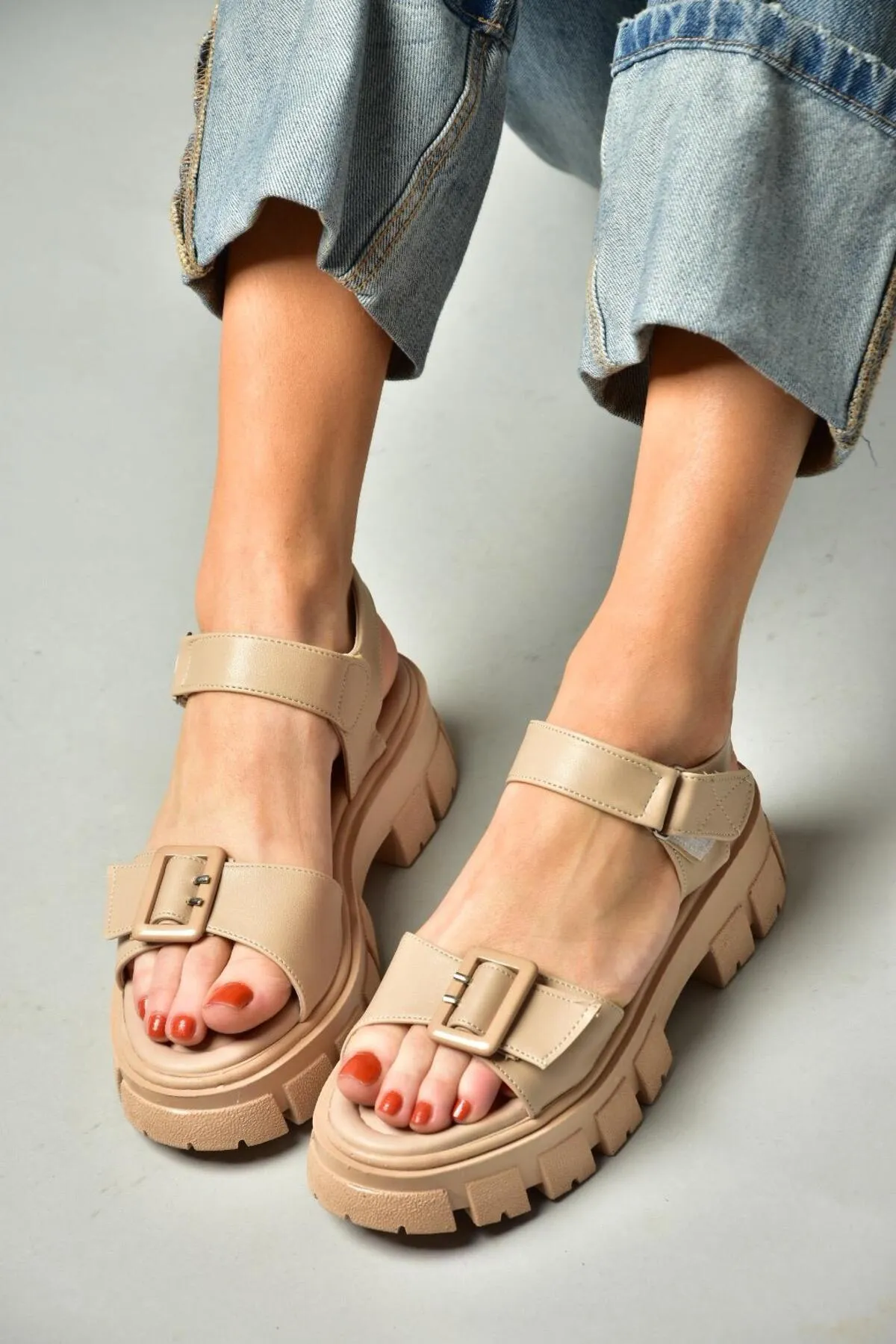 Fox Shoes  S973981209 Haut Dicke Sohle Damen Sandalen