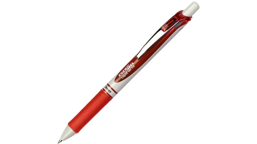 PENTEL Gelroller EnerGel BL77 Eco Liquid mit Druckmechanik 0,3 mm rot rot
