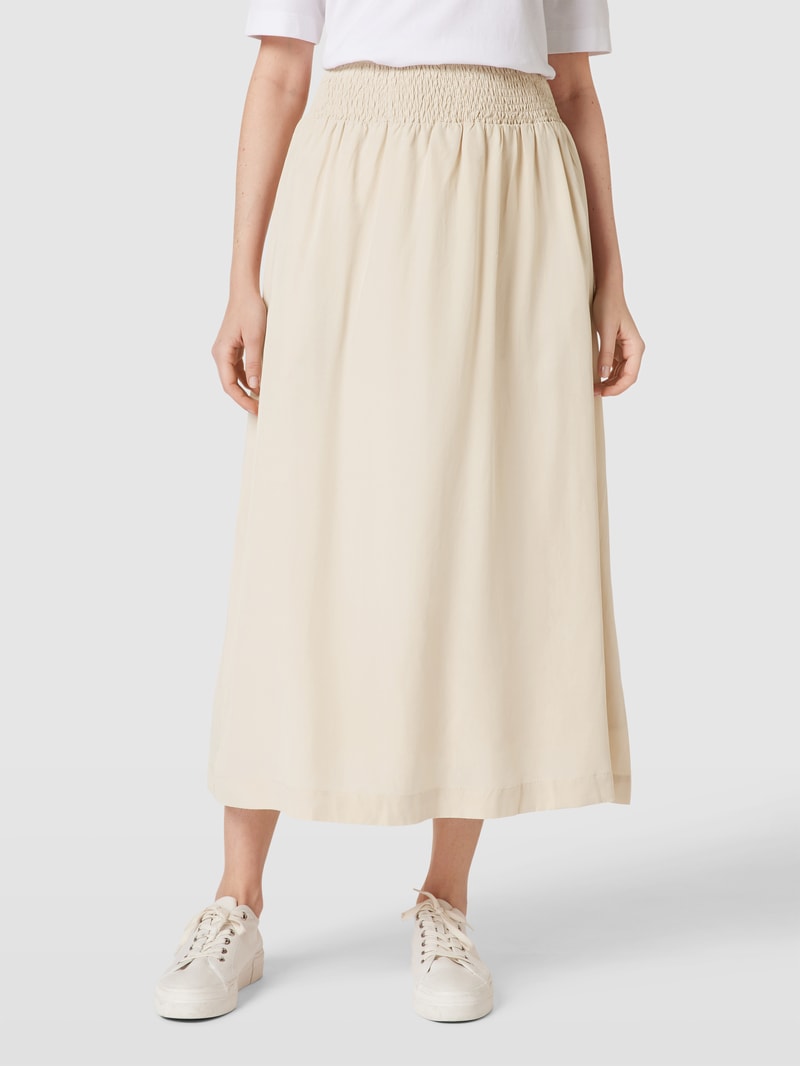 Midirock mit elastischem Bund Modell 'sicily' in beige