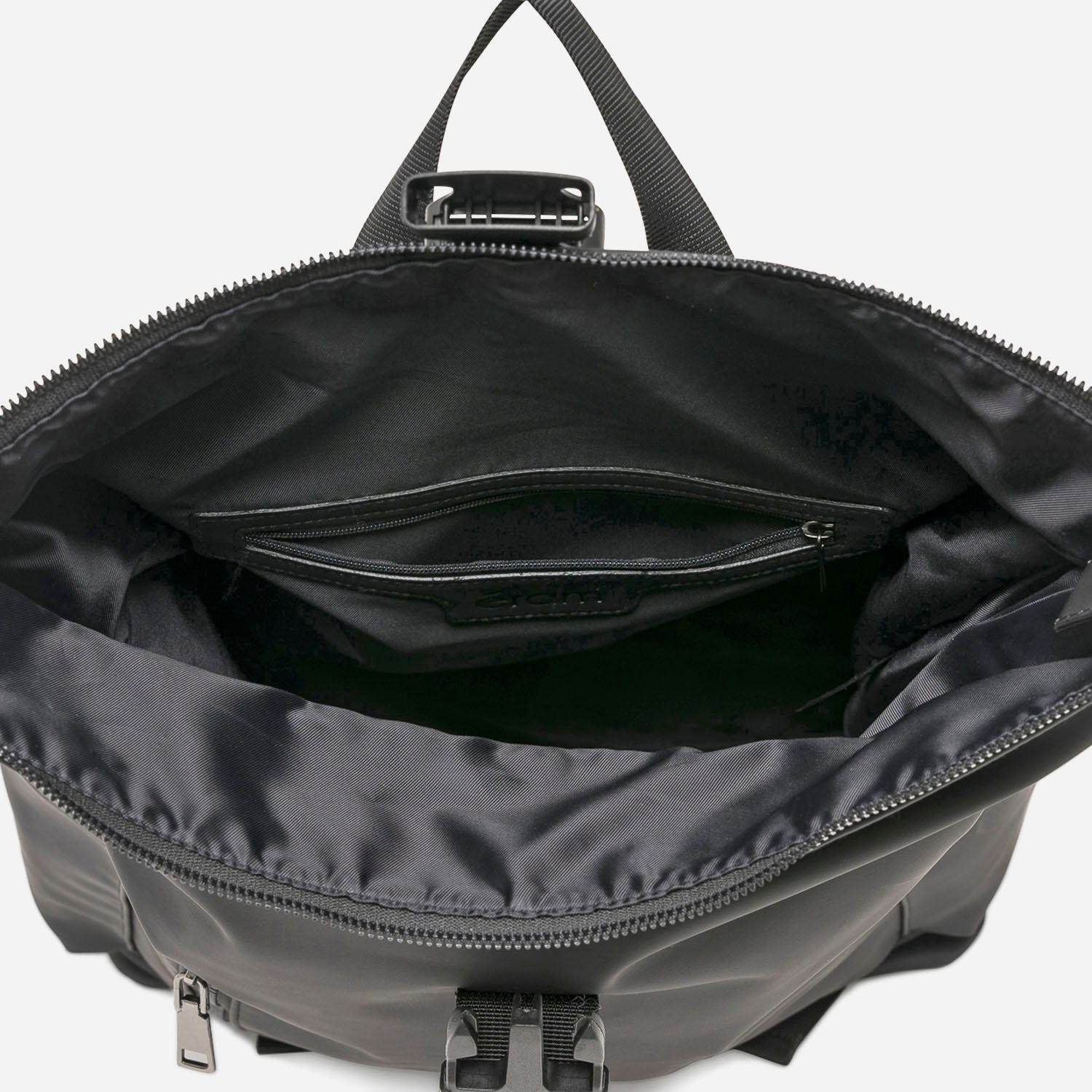 Sac à dos noir enduit mat