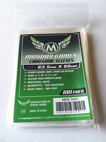 Card Game Sleeves (100) 63.5 x 88mm (grün) - 7041