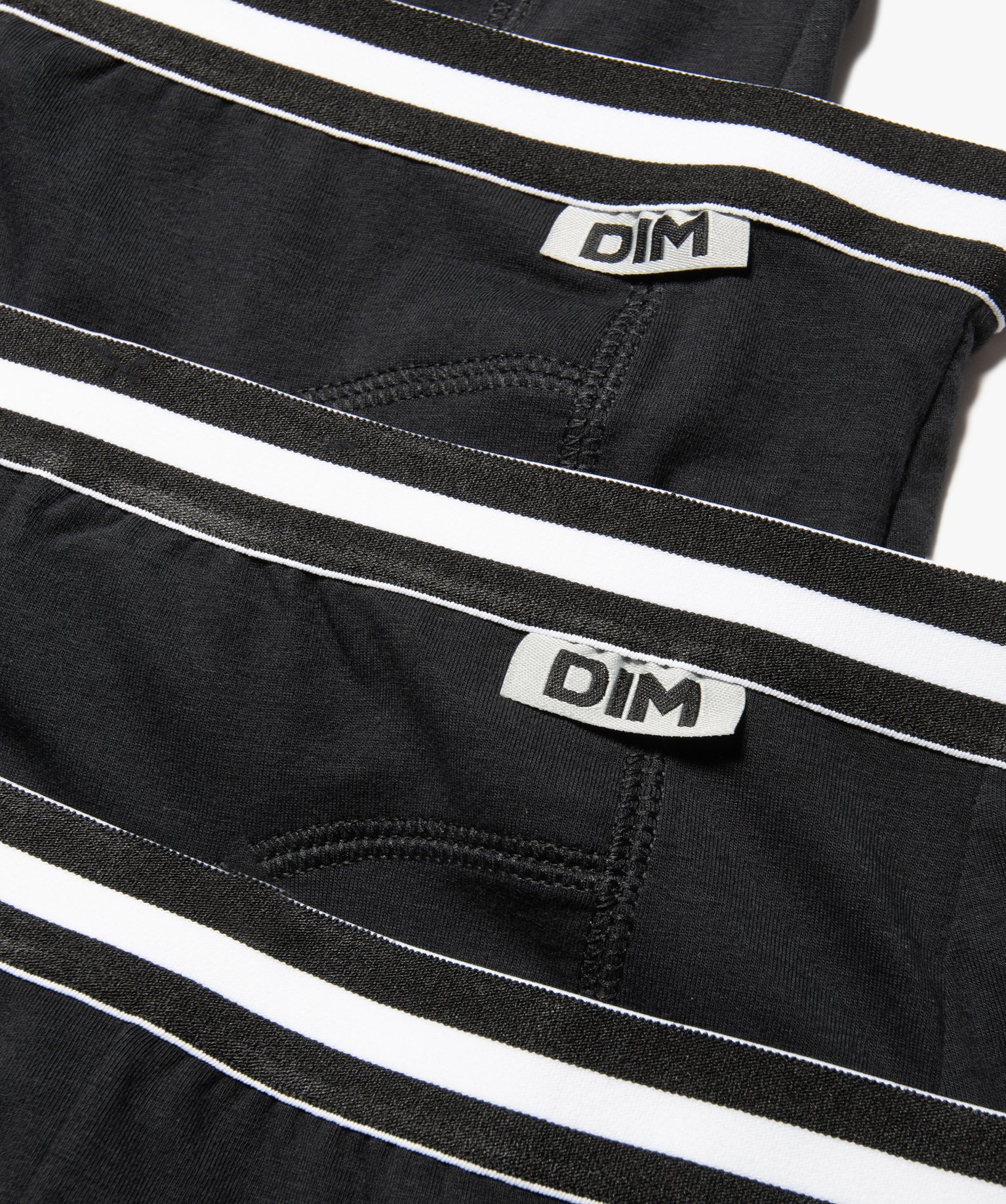 Boxers homme en coton stretch uni (lot de 4) - Dim noir | GEMO