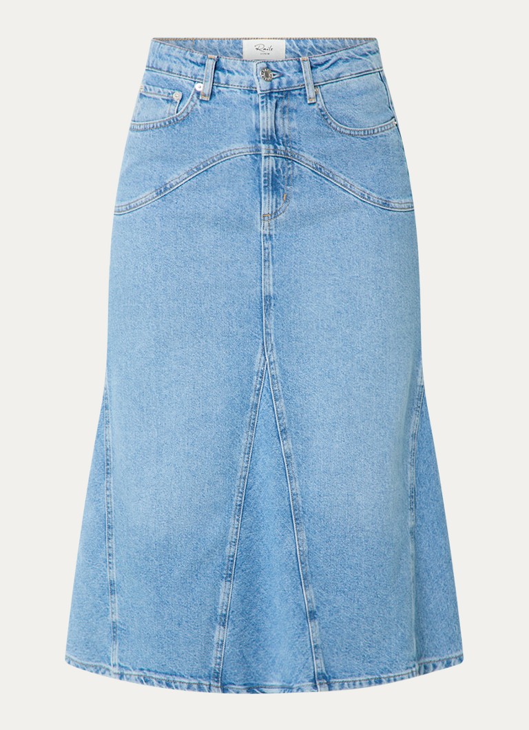 Rails  Del Rey midi spijkerrok met steekzakken