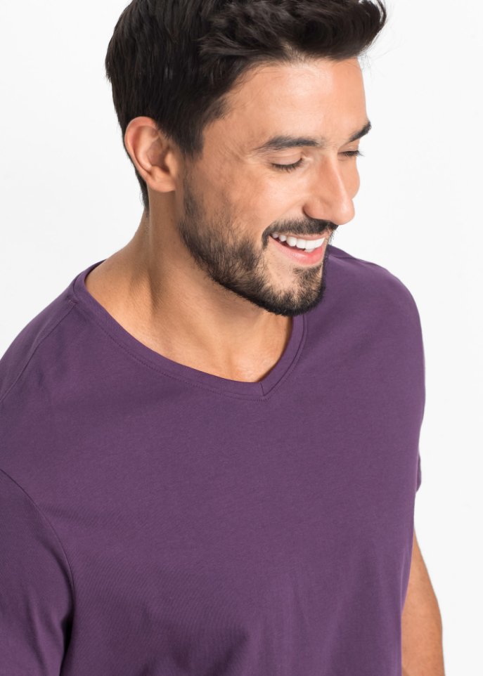T-Shirt mit V-Ausschnitt (3er Pack)