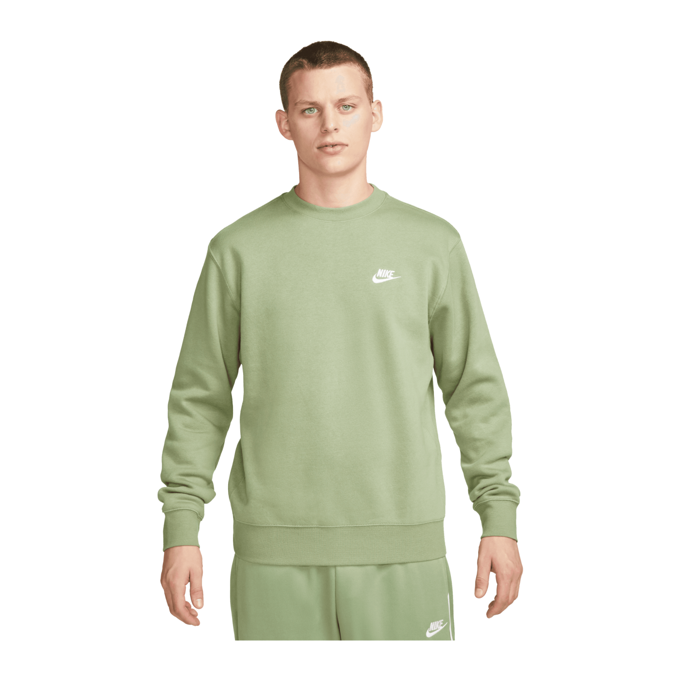 Nike Club Crew Sweatshirt Grün Weiss F386