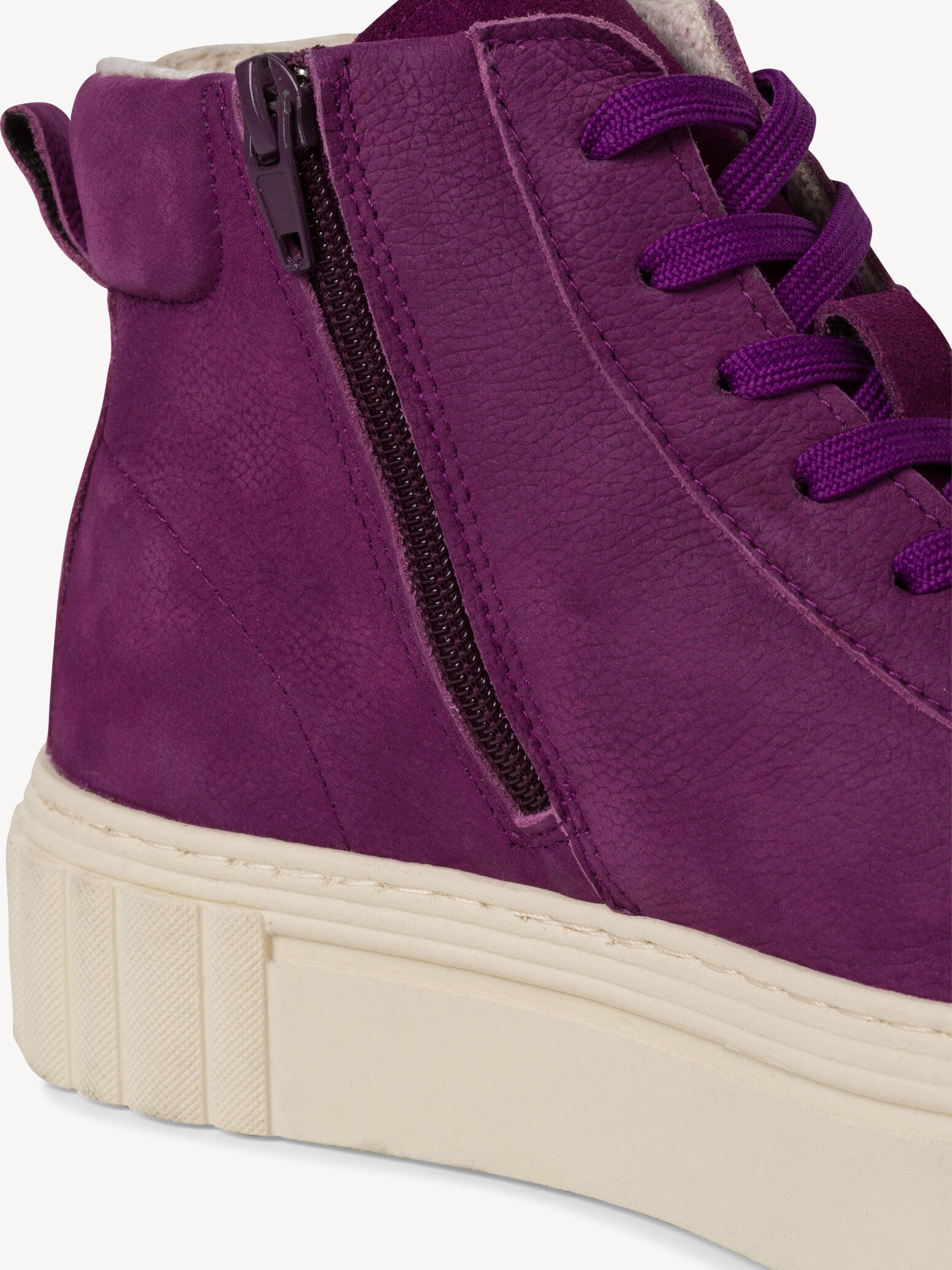 Bottine en cuir - mauve