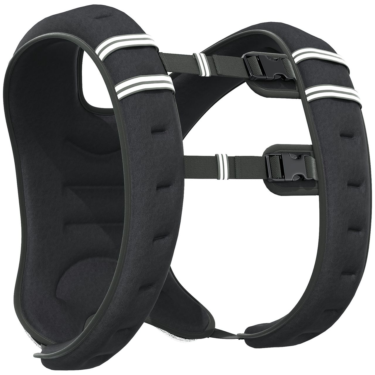 HOMCOM Gewichtsweste Weight Vest 10 kg verstellbar für Gewicht Tranning Krafttrainning Mann/Frau Oxford-Gewebe Metallsand Schwarz 40 x 35 cm