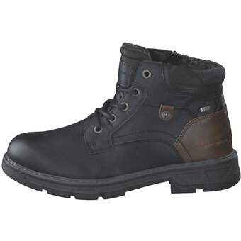 Tom Tailor Schnür Boots in schwarz