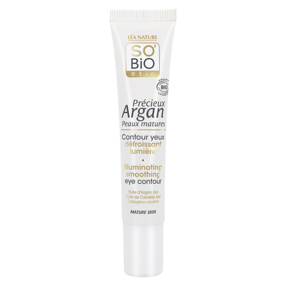 LÉA NATURE SO BiO étic Contour yeux défroissant lumière, Précieux Argan Peaux Matures Contour yeux