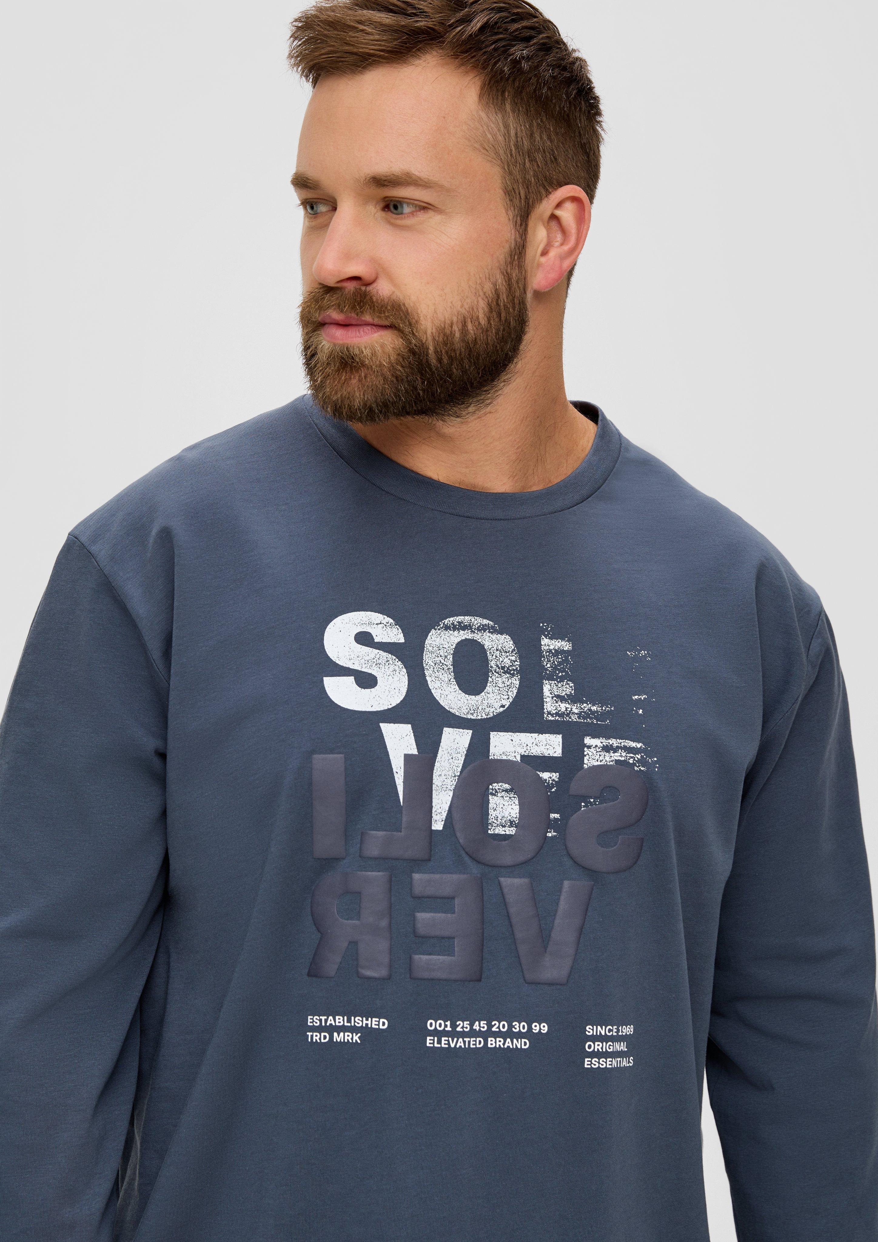 Longsleeve mit gummiertem Label-Print  2143244-57D1