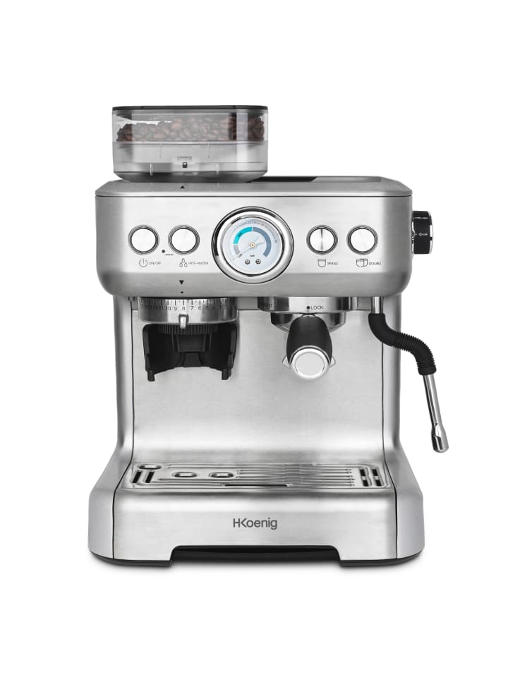 HKoenig Espressomaschine mit Mahlwerk EXPRO980 in Silber günstig kaufen onesize