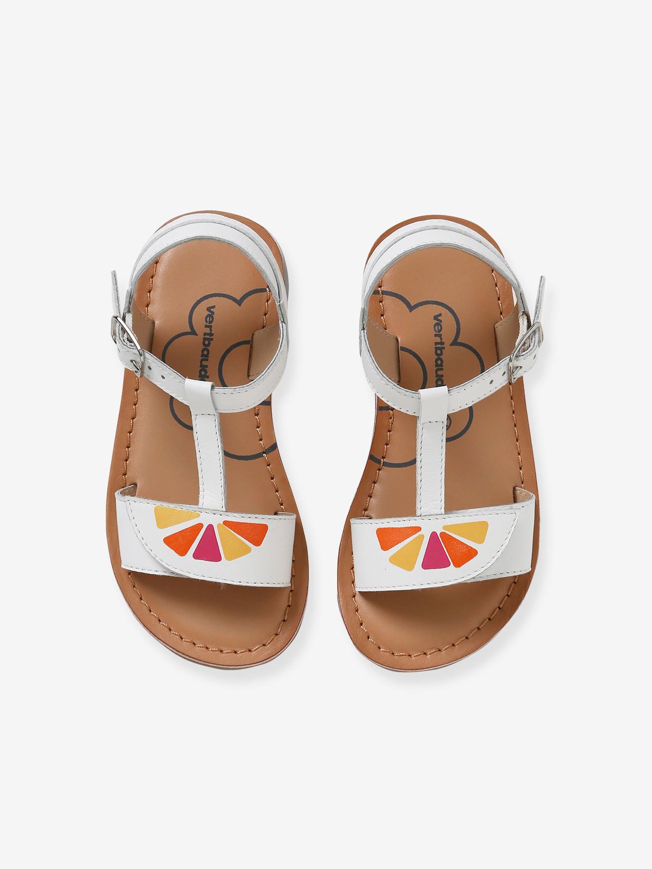 Sandales cuir fille collection maternelle blanc