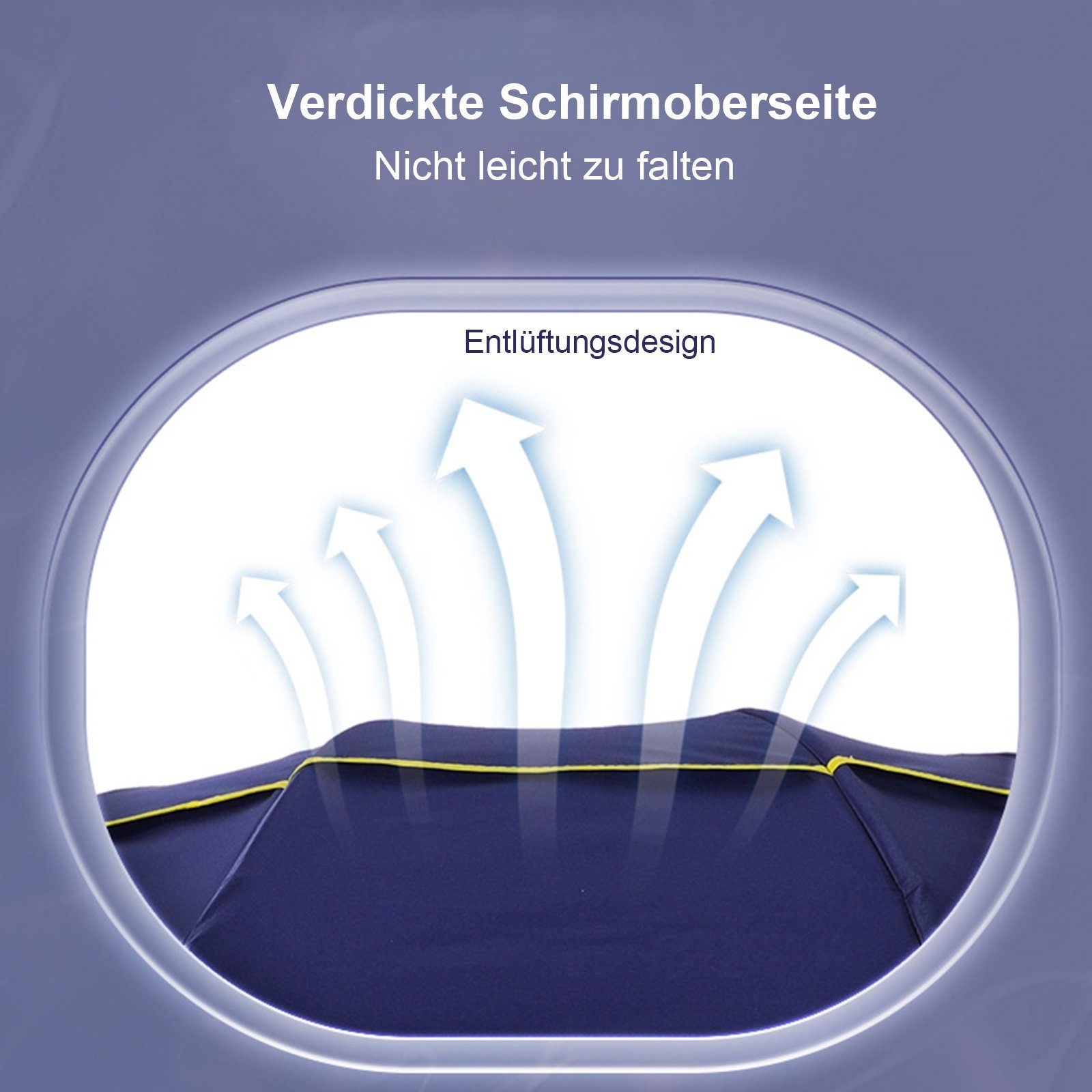 OKWISH Sonnenschirm Regenschirm Faltbar Schirm Taschenschirm Sonnenschutz groß Winddicht, 62-Zoll-Übergröße, Kurze Klappgröße, Golfschirm, Reiseschirm, Klappschirm