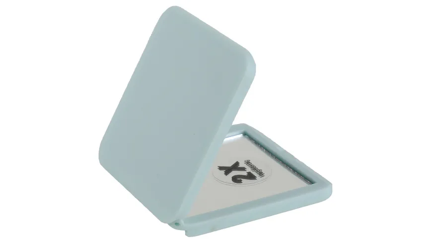 Taschenspiegel eckig hellblau
