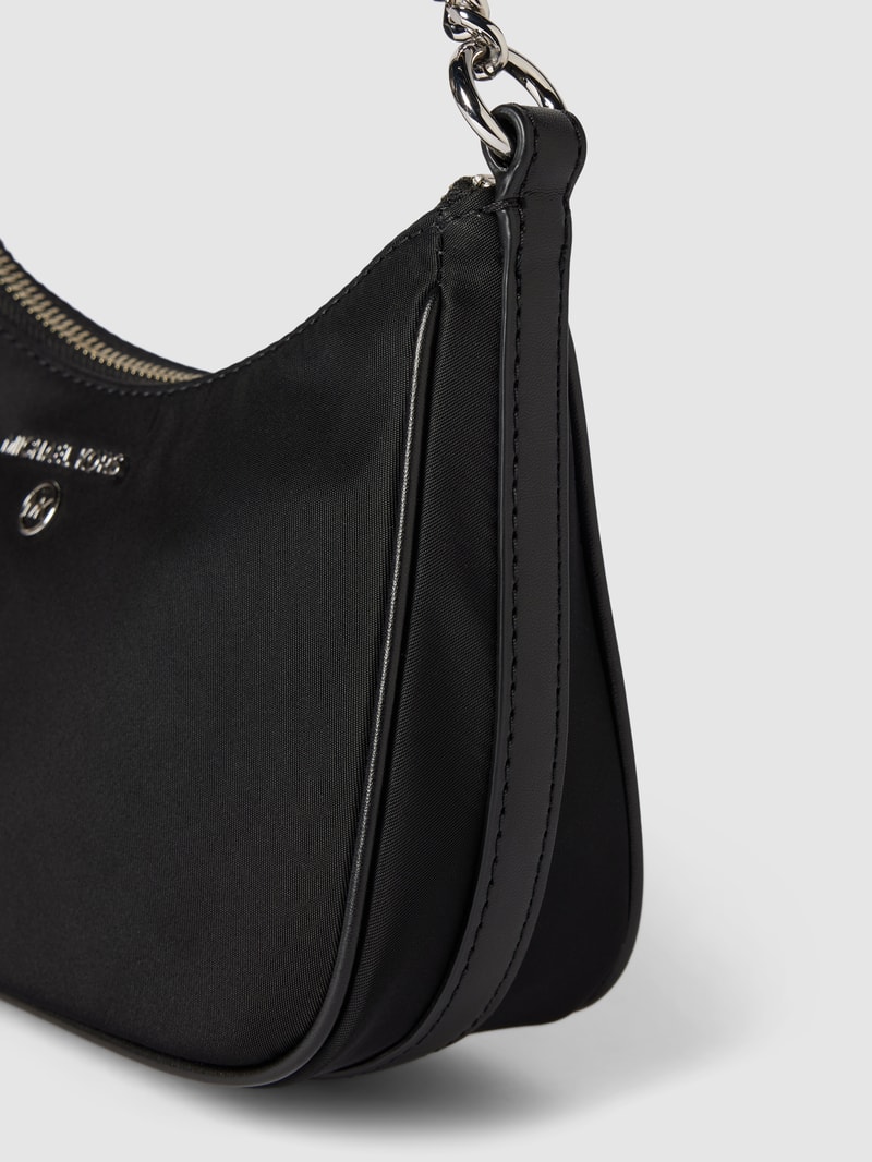 Pochette mit Label-Applikation Modell 'JET SET CHARM' in schwarz