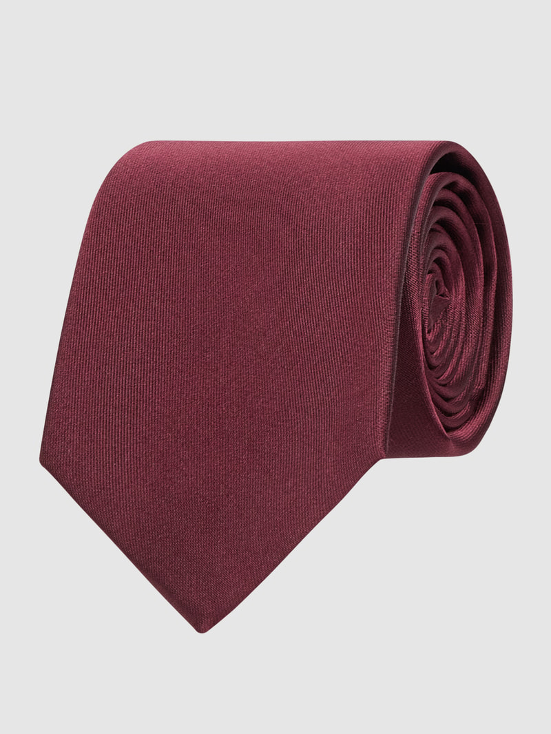 Krawatte aus Seide (7 cm) in bordeaux rot
