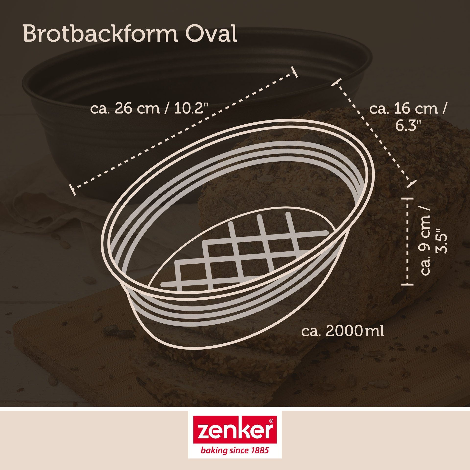 Zenker Brotbackform Black Metallic