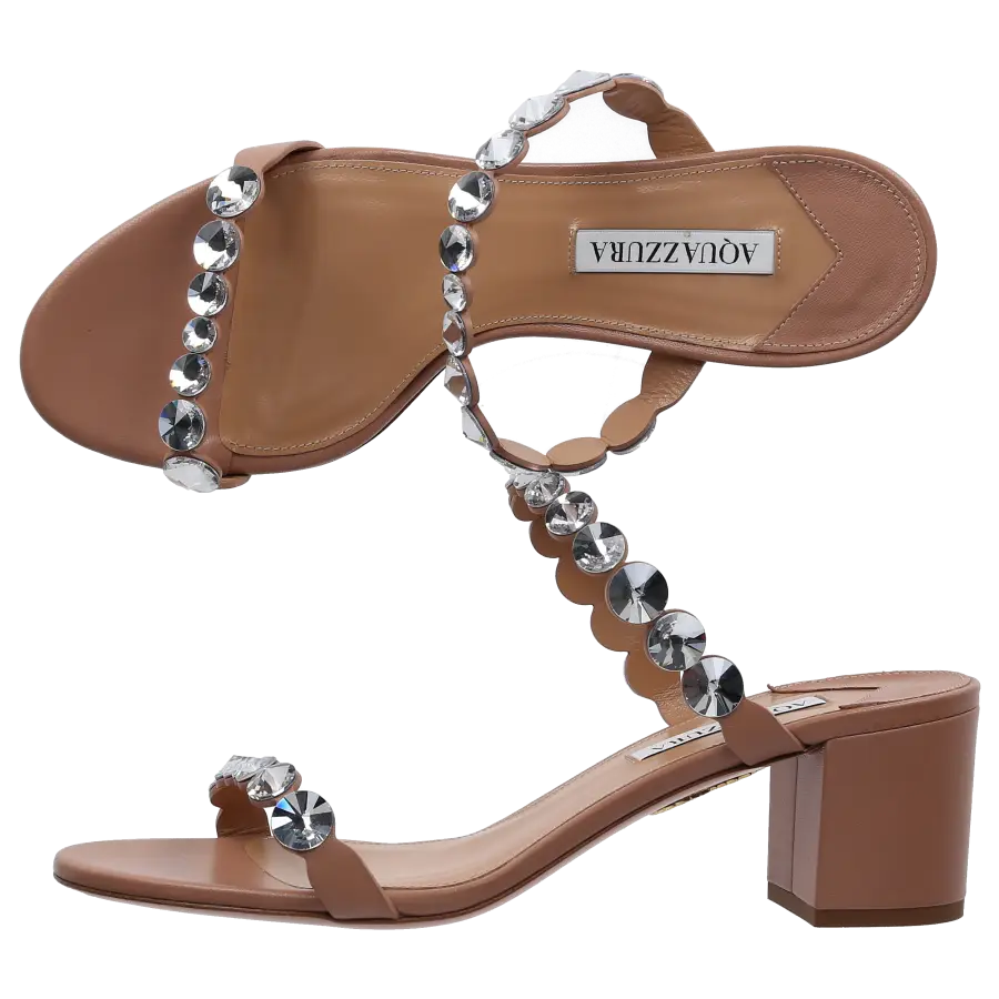 Aquazzura - Sandalen MAXI-TEQUILA 50 Nappaleder - beige