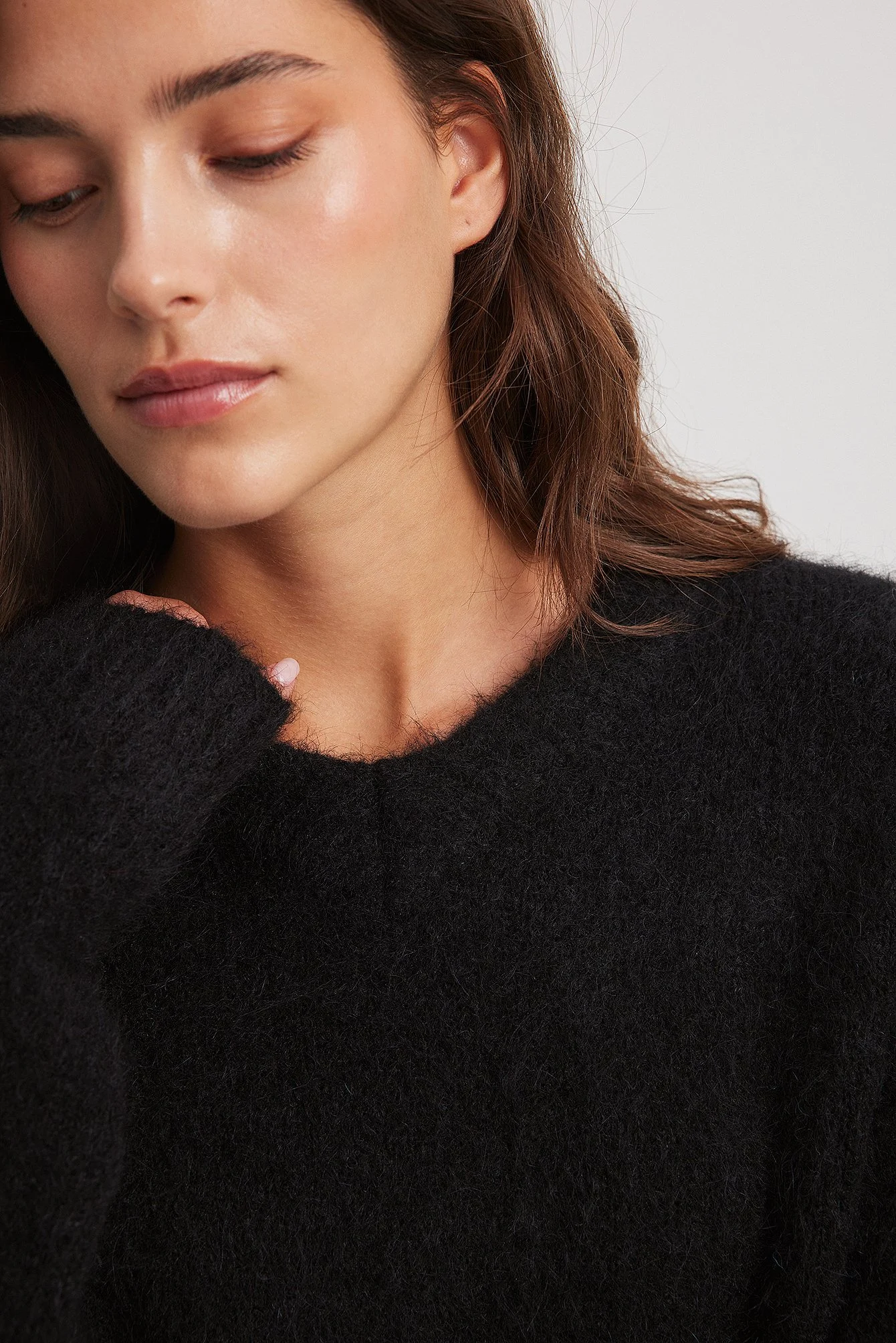 Pullover mit V-Ausschnitt aus Wollmischung