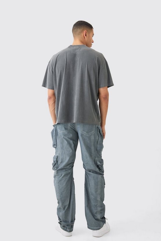 Oversize T-Shirt mit Official Kreuz-Print