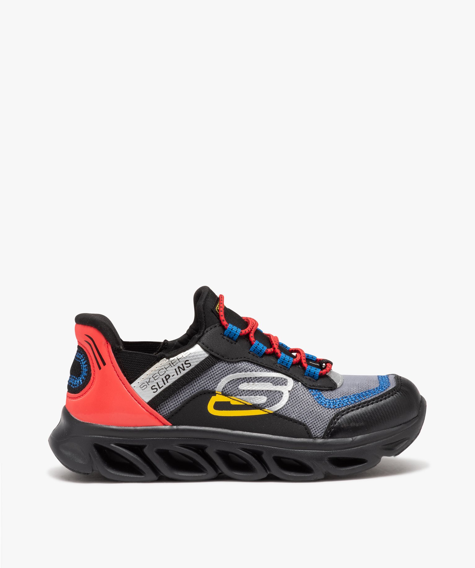 Baskets Garçon running multicolores à enfiler - Skechers noir | GEMO